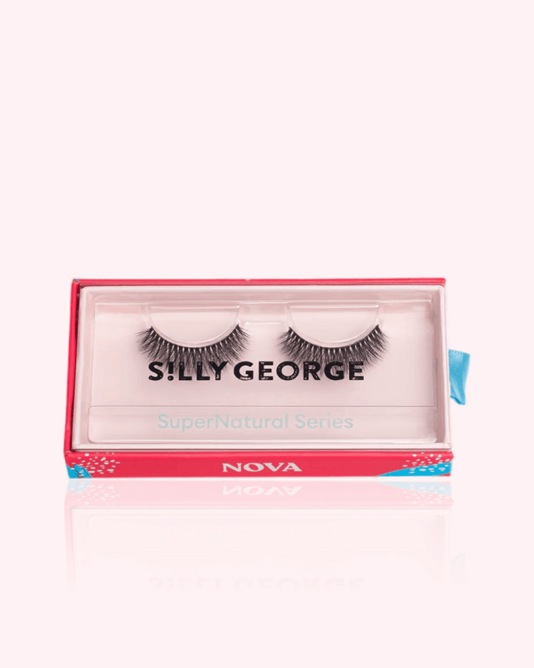 Silly George false eyelashes in a pink box on a white background
