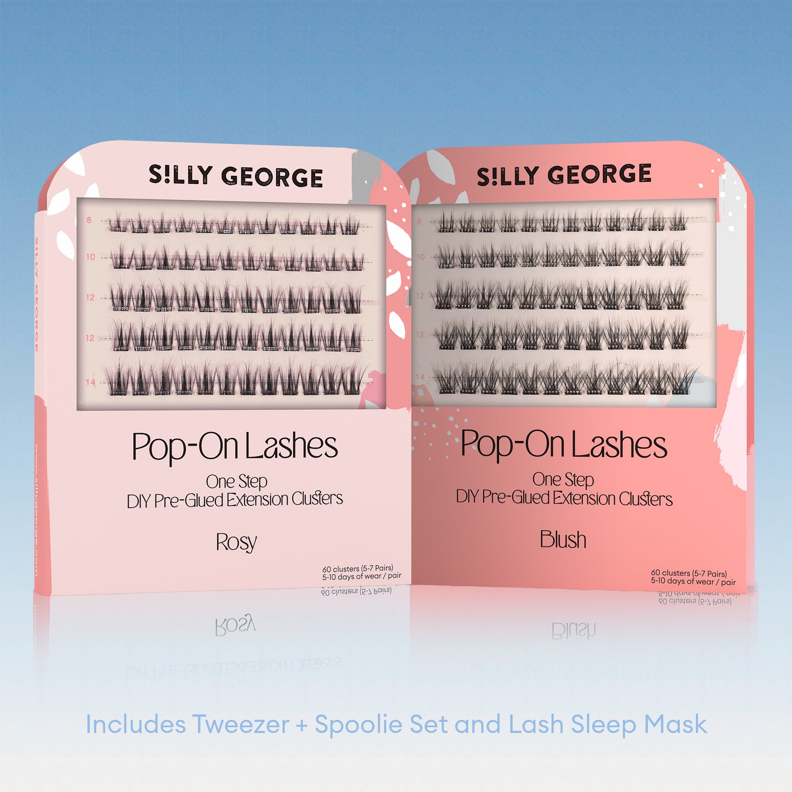 LIMITED TIME Pop-On Lashes™ 2 Pack (Bonus Free Lash Sleep Mask + DIY Lash Tweezers + Spoolie)