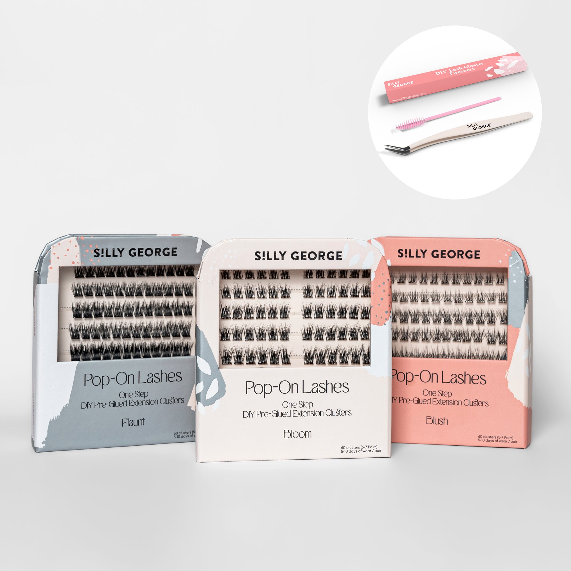 Pop-On Lashes™ 3-Pack (Bonus Free DIY Lash Tweezers + Spoolie)
