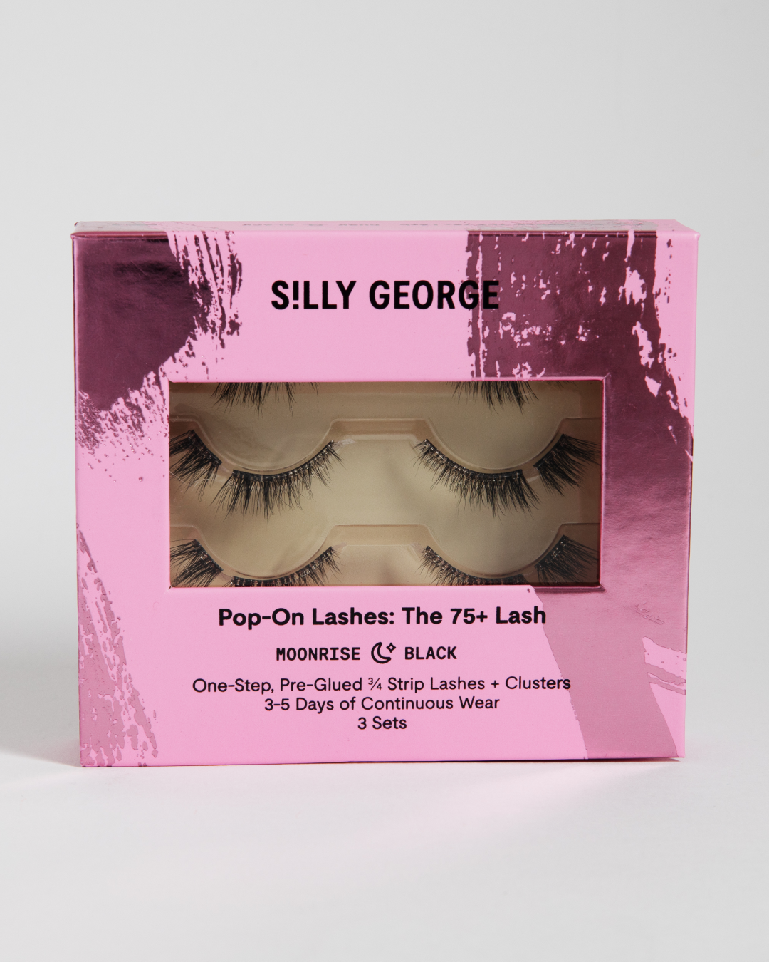 Moonrise Pop-On Lashes: The 75+ Lash packaging with pink design