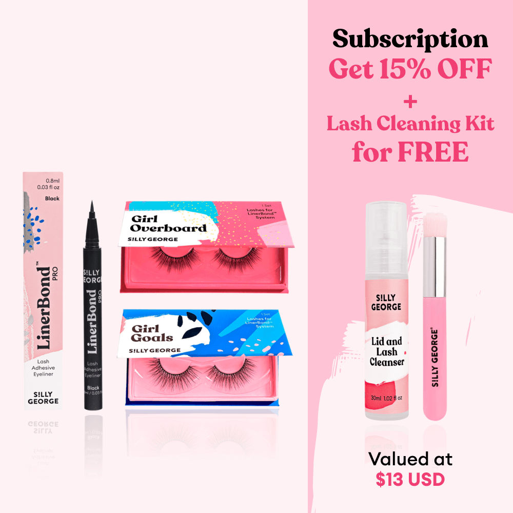 Black LinerBond Pro Girl Series Basic Bundle abonnement avec cils et colle.