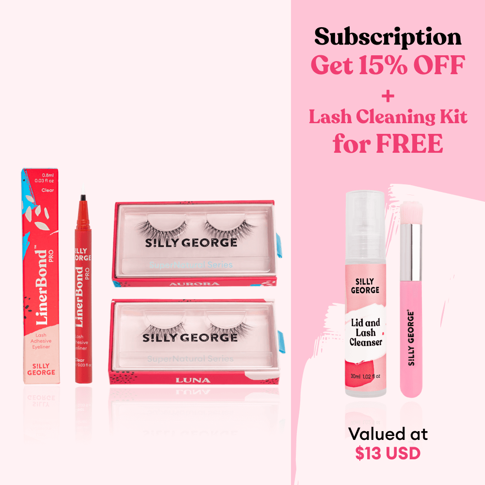 Clear LinerBond Pro avec SuperNatural Lash Series Basic Bundle, kit d'abonnement.