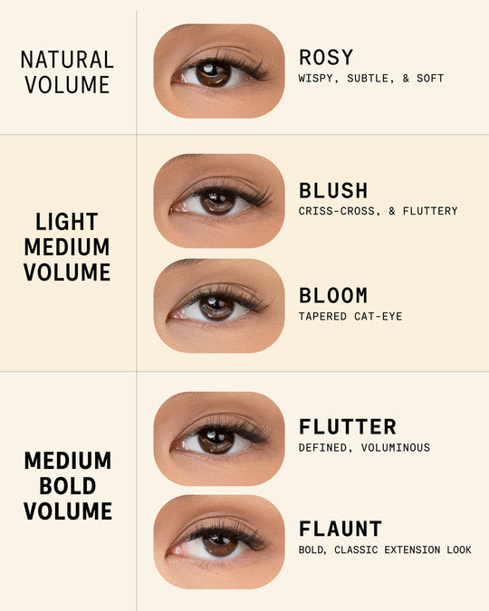 Flaunt | Pop-On Lashes : L'ensemble des extensions