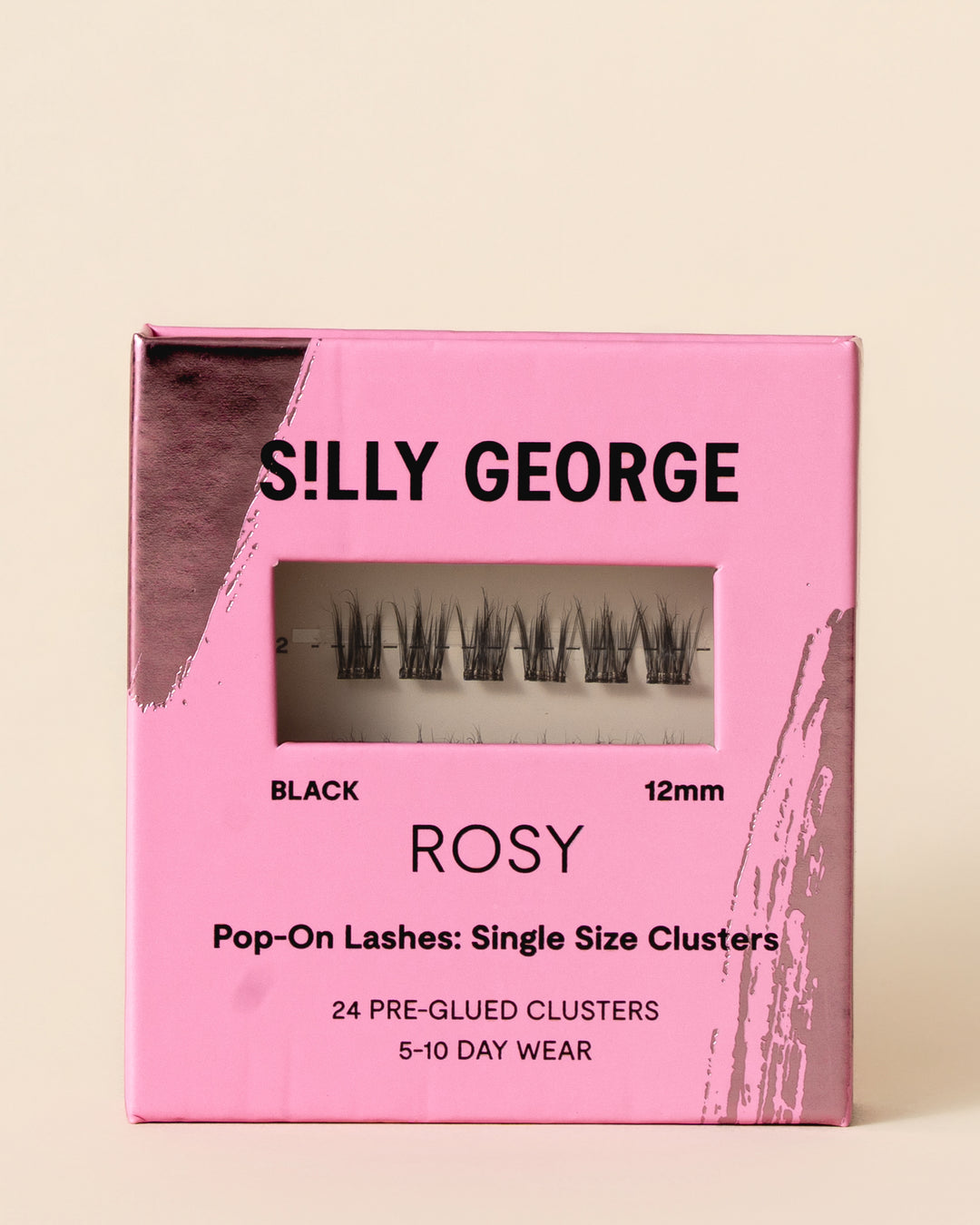 Rosy | Pop-On Lashes：单个大小的簇状睫毛